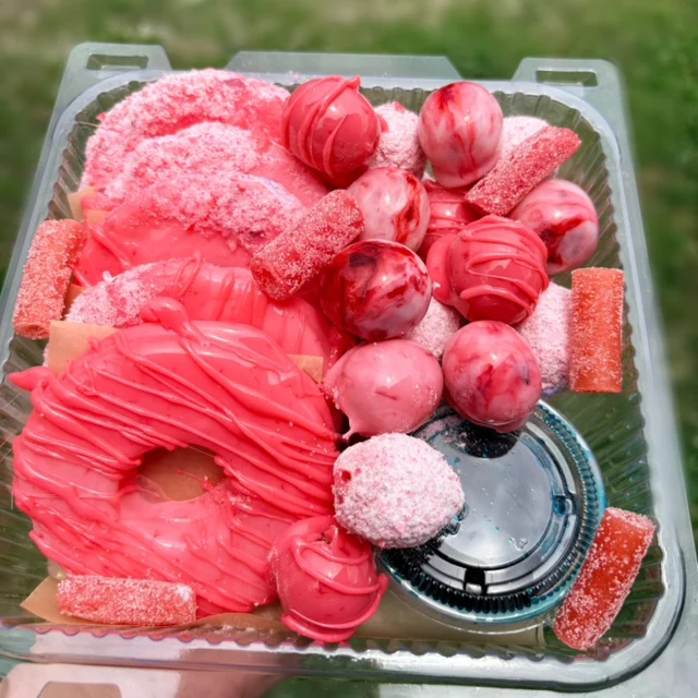 Large Candy Box — loaded with candied grapes and pineapple rings